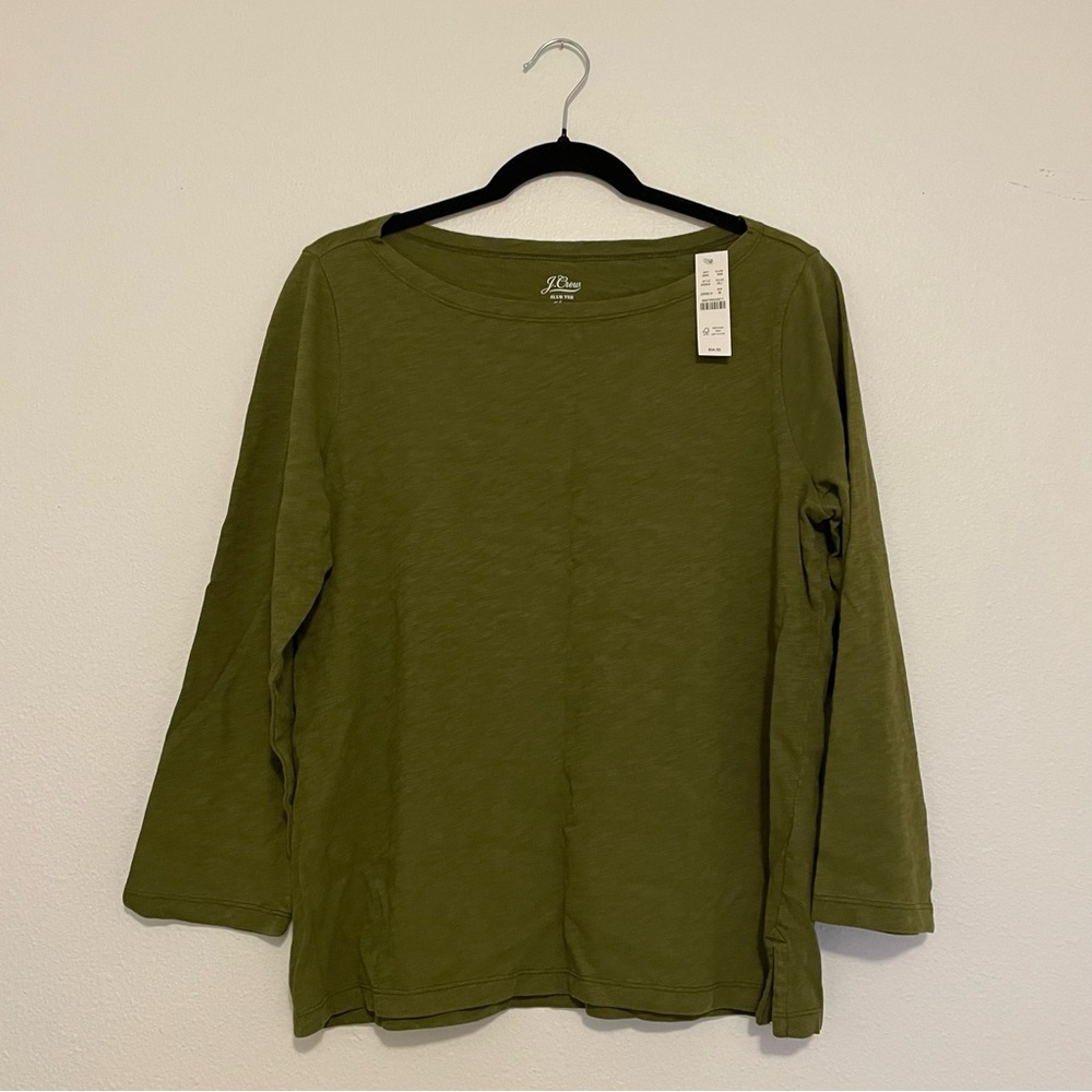 NWT J Crew Slub Tee 3/4 Length Sleeve